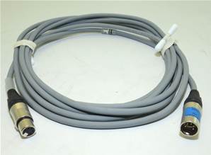 Câble DMX512 GRIS  XLR5 1m -  2 paires câblées