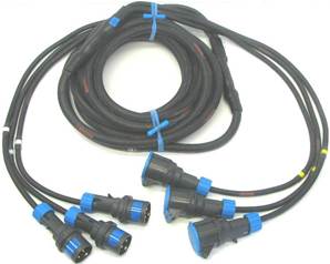 Cable Epanoui/Epanoui 3 circuits 7G2.5 Fiches CEE17 10m