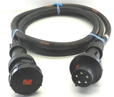 Prolongateur 3P+N+T 125A CEE17 5m  - Connecteur noir