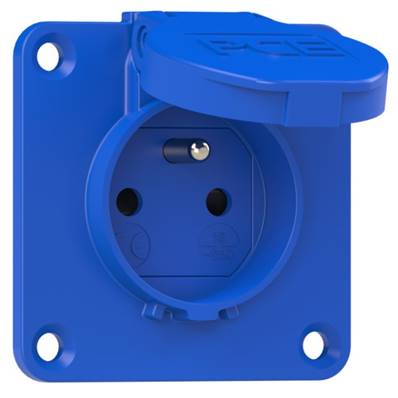 Embase Femelle NF 16A bleue - Fixation 56x56 - IP54