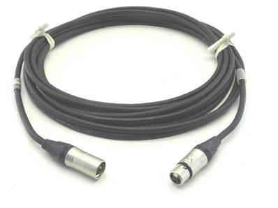 Câble DMX512 NOIR XLR3 15m