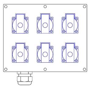 6 socles 16A NF 1 PG29