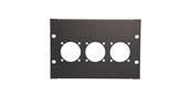Plastron AT200 - 3U  pour  3 PC 16 NF Fixation 38 x 38 - MECATES