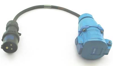 Adaptateur  2P+T 16A mâle CEE17 / femelle Maréchal DS3 32A  0.5m