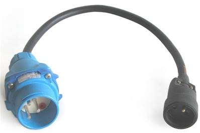 Adaptateur 2P+T 16A mâle Maréchal DS1 / femelle NF  50cm