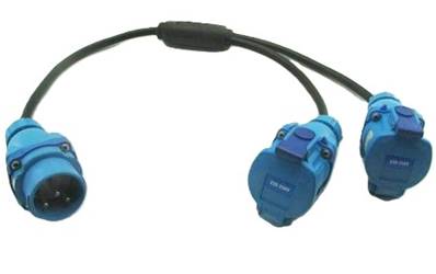 Doublette 220V  DS1 mâle / 2 DS1 femelle 0.5m