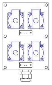 4 socles 16A NF - 1 PG21