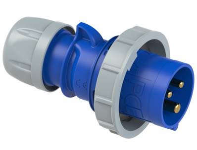 Fiche Male 2P+T 32A  CEE17  - PCE 0232-6 - IP67