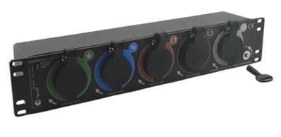 Panneau séquentiel 2U 19" femelle source  500A avec obturateurs