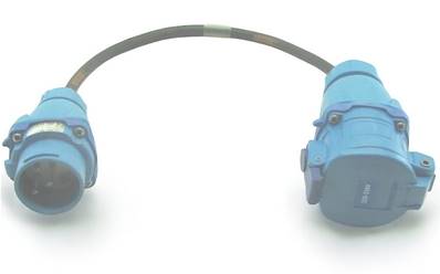 Adaptateur  2P+T 16A mâle Maréchal DS1 / femelle Maréchal DS3 32 0.5m
