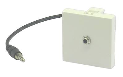Plastron 45 embase jack stéréo femelle 3.5  cordon 20cm jack femelle 