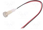 Voyant Led blanc 230VAC Ø10mm - Fil 200mm