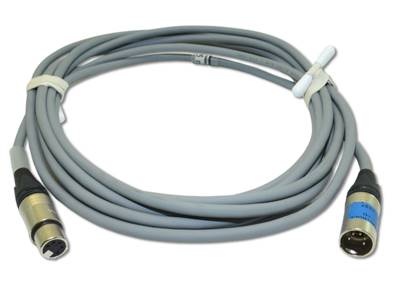Câble DMX512 GRIS XLR5 3m -  2 paires câblées