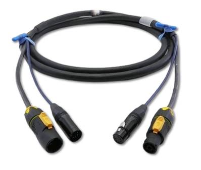 DMX POWER fiche  compatible True one  + XLR5 CM2 2.5m