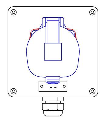 1 socle maréchal DS1 2P+T 16A - 1PG16