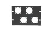 Plastron AT200 - 3U  pour 4 PC 16 NF Fixation 38 x 38 - MECATES