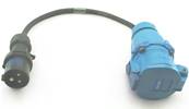 Adaptateur  2P+T 16A mâle CEE17 / femelle Maréchal DS3 32A  0.5m