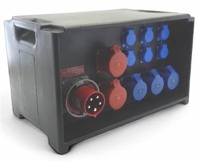 Départ 2x32A CEE17 tétra 3x32A CEE17 mono 6x16A NF           