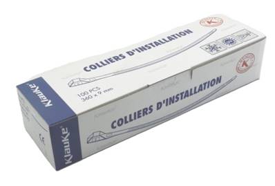 Lot de 100 colliers d'installation noir  9/92- L : 360 -  l: 9mm 