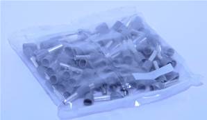 Sachet de 100 embouts de câblage 2.5mm² gris