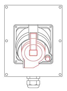 1 socle 63A CEE17 Prisinter 1 PG29