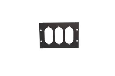 Plastron AT200 - 3U  pour  3 PC 16A double K501 (K5) - MECATES