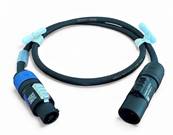 Prolongateur 2P+T 10A Powercon true1 M - Powercon A - 50cm - 3G1.5