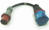 Adaptateur 3P+N+T mâle CEE17 63A / femelle Maréchal  125A DS9  1m