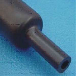 Barre thermorétractable noire avec colle 12/4