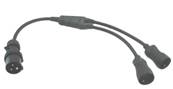 Doublette 220V CEE17 mâle / 2 NF femelle  0.5m