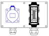 1 socle CEE17 2P+T 32A - 1 embase H16 F  2 leviers - 1PG29 - 1PG21