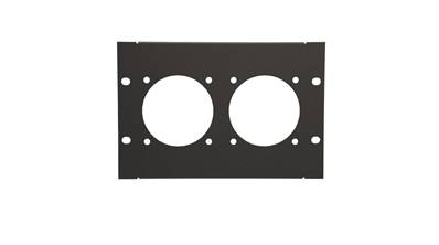Plastron AT200 - 3U  pour  2 PC 16/32  Fixation 60x60 -MECATES