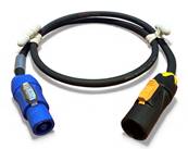 Prolongateur 2P+T connecteurs CM2 Powercon true1 M -  Powercon A 0.5m