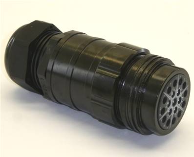 Fiche 419 femelle sans bague - Presse étoupe câble 15 à 28mm