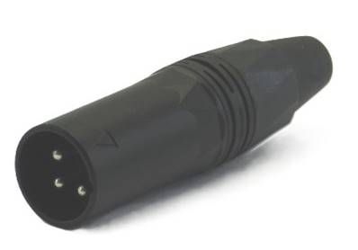 Connecteur CM2 mâle XLR 3 points noir 
