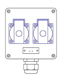 2  socles 16A NF - 1 PG16