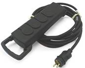 Adaptateur 2P+T 16A mâle NF / femelle quadruplette NF LSZH CCA 3m