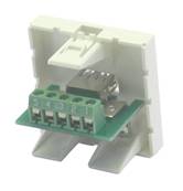Plastron 45 embase USB  femelle  bornier à visser