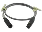  Câble DMX512 GRIS XLR5  1m - Connecteurs CM2 - 1 paire câblée