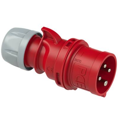 Fiche mâle inverseur de phase  3P+T 16A IP44 CEE17- PCE 7014-6
