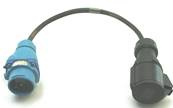 Adaptateur  2P+T 16A mâle Maréchal DS1 / femelle CEE17 32A  1m