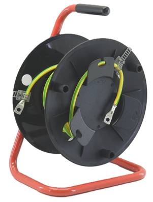 Touret câble H07VK 25mm² Vert/jaune équipé 2 cosses trou de 8 - 10m