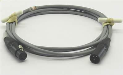  Câble DMX512 GRIS XLR3  2m - Connecteurs CM2