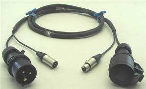 DMX POWER CEE17 + XLR3 1m