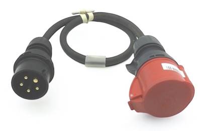 Adaptateur 3P+N+T 16A mâle CEE17 / femelle CEE17 32A 0.5m
