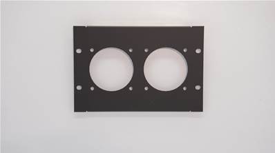 Plastron AT200 - 3U  pour  2 PC 16/32  Fixation 60x60 -MECATES