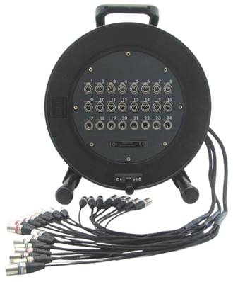 Touret 16 XLR3F 8 XLR3M épanoui 16XLR3M 8 XLR3F  25m