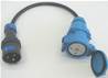 Adaptateur 2P+T 32A  mâle CEE17 /  femelle Maréchal DS3 0.5m