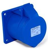 Embase femelle droite 2P+T 16A CEE17 - Fixation 60x60  - IP44