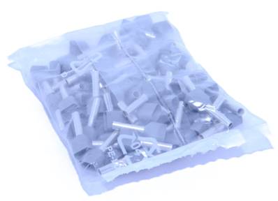 Sachet de 100 embouts de câblage 2X2.5mm² gris
